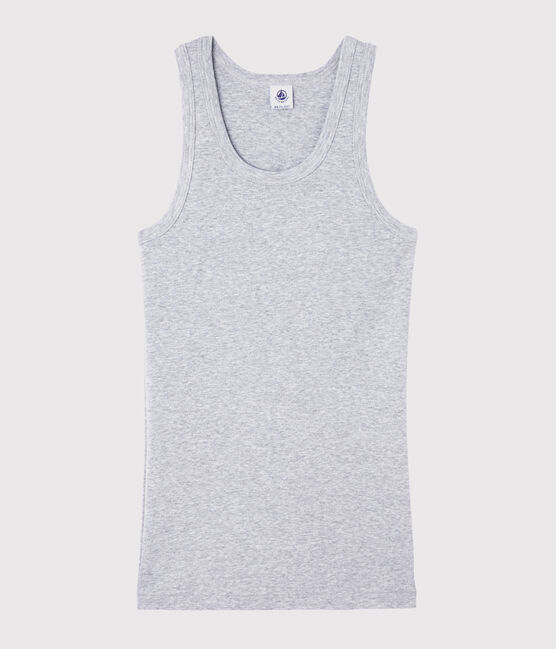 Camiseta de tirantes emblemática de algodón de mujer gris BELUGA CHINE