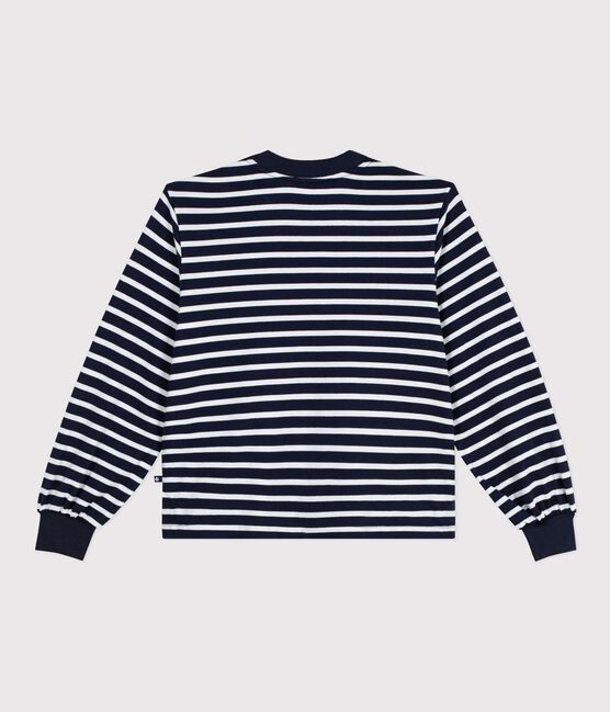 Marinera de algodón para mujer azul SMOKING/blanco MARSHMALLOW