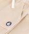Pantal&oacute;n cargo liso de algod&oacute;n con insignia para beb&eacute; beige