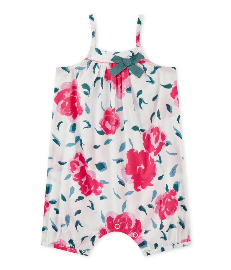 Pelele de tirantes beb&eacute; de ni&ntilde;a blanco MARSHMALLOW/blanco MULTICO