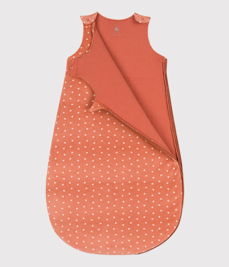 SACO DE TERCIOPELO TOG 2 CON CORAZONES PARA BEB&Eacute; rosa/crudo