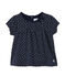 Camiseta estampada para bebé niña azul SMOKING/blanco LAIT