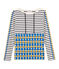 Camiseta marinera de mujer beige COQUILLE/azul SMOKING