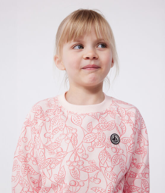 Sudadera infantil de algodón con estampado rosa FLEUR/ SPI