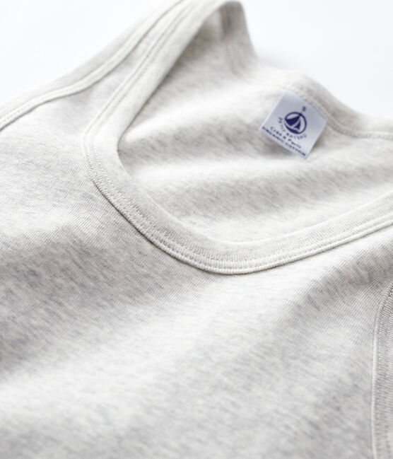 Camiseta de tirantes L'ICONIQUE de algodón para mujer gris BELUGA CHINE