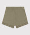 Shorts lisos de punto flameado para bebé verde MARECAGE