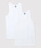 Lote de 2 camisetas de tirantes blancas de chico variante 1