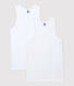 Lote de 2 camisetas de tirantes blancas de chico