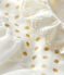 Vestido-bodi de algodón de lino para bebé niña blanco MARSHMALLOW/amarillo OR
