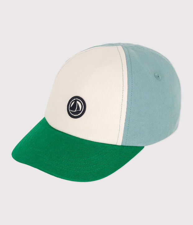 Gorra de algod&oacute;n para beb&eacute; verde/multicolor