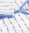 Pelele jacquard de algodón blanco MARSHMALLOW/azul PERSE