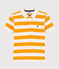 Polo de manga corta de punto de niño amarillo TEHONI/blanco MARSHMALLOW