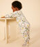 Pijama de algodón con estampado de flores para bebé blanco AVALANCHE/ MULTICO