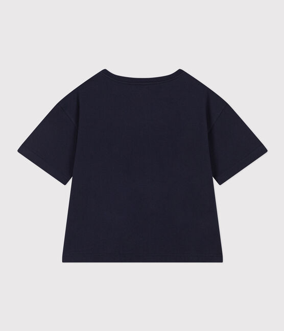 Camiseta LE BOXY de algodón para mujer azul SMOKING