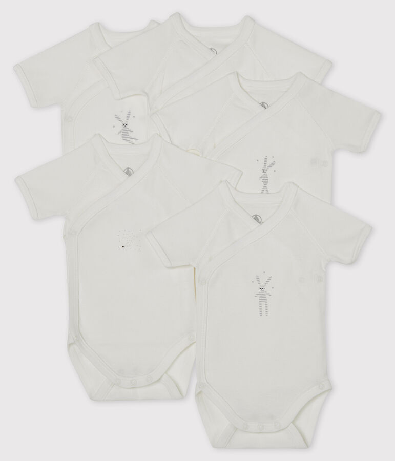 Juego de 5 bodies de nacimiento de manga corta para beb&eacute; variante 1