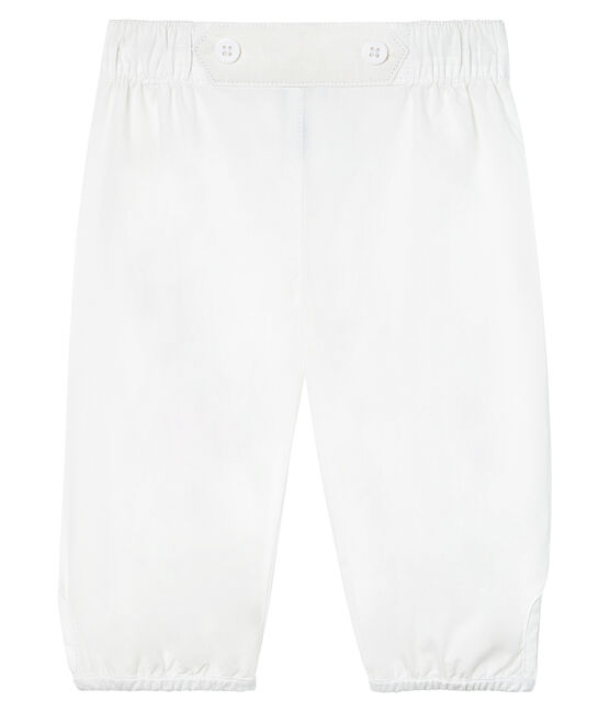 Pantalón de vestir de popelina lisa para bebé niño. blanco ECUME