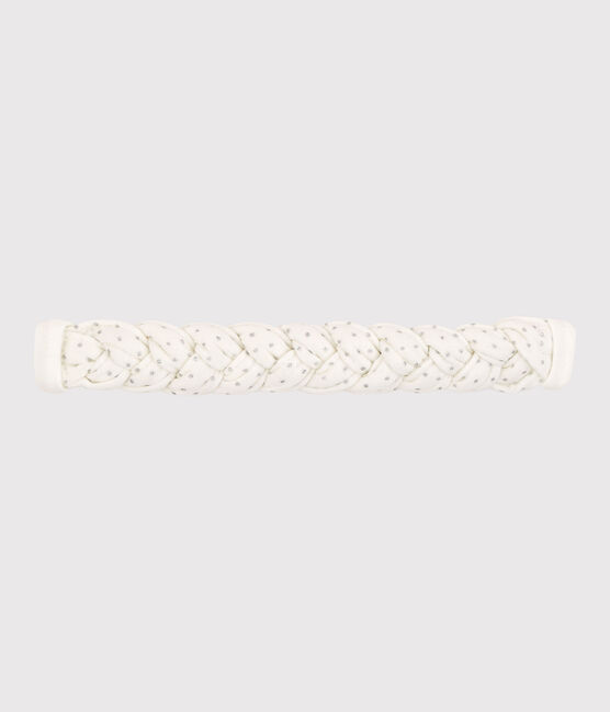 Diadema de algodón de bebé. blanco MARSHMALLOW/gris ARGENT