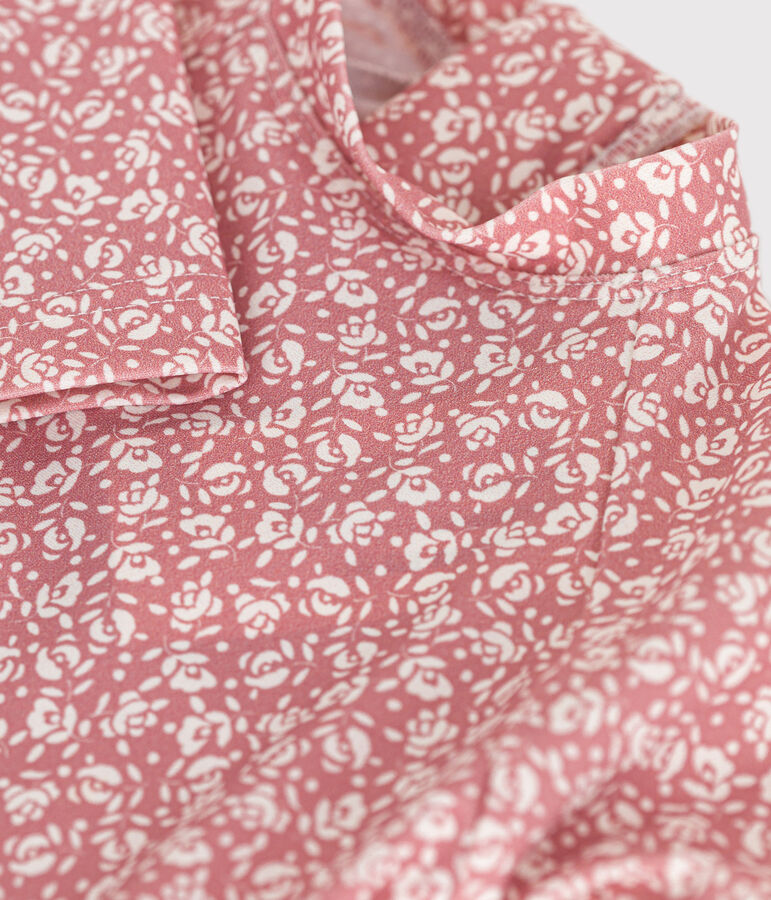 Camiseta de ba&ntilde;o anti UV para beb&eacute; rosa/blanco