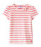 Camiseta chica a rayas marineras/ Camiseta chica de rayas marineras blanco MARSHMALLOW/rosa PETAL