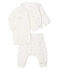Conjunto de tres piezas para bebé de túbico blanco MARSHMALLOW/blanco MULTICO