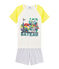 Pijama corto de punto para ni&ntilde;o blanco/multicolor