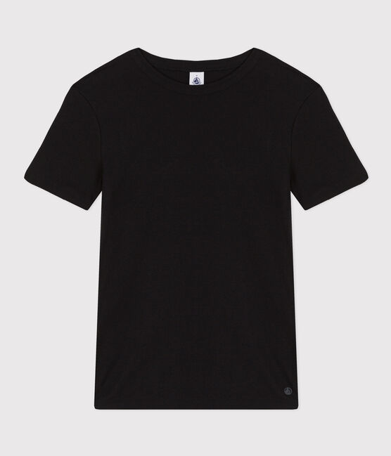 Camiseta Iconique de manga corta de punto liso para mujer negro BLACK