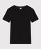 Camiseta Iconique de manga corta de punto liso para mujer negro BLACK