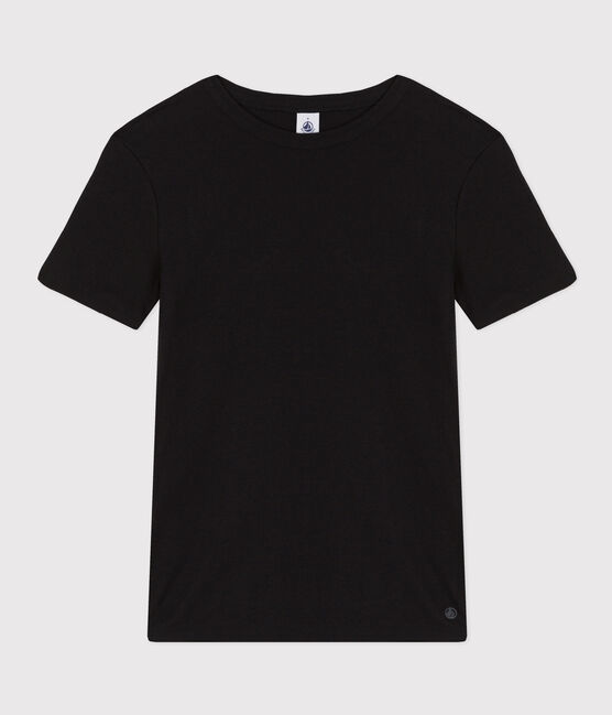 Camiseta Iconique de manga corta de punto liso para mujer negro BLACK