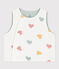 Chaleco reversible de algodón con corazones para bebé blanco MARSHMALLOW/blanco MULTICO