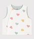 Chaleco reversible de algodón con corazones para bebé