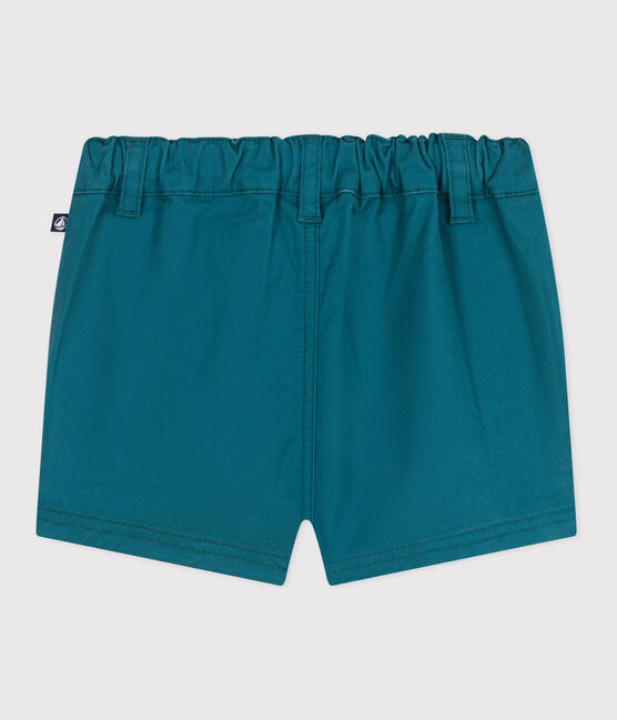 Shorts lisos de sarga para bebé verde DRAGONFLY