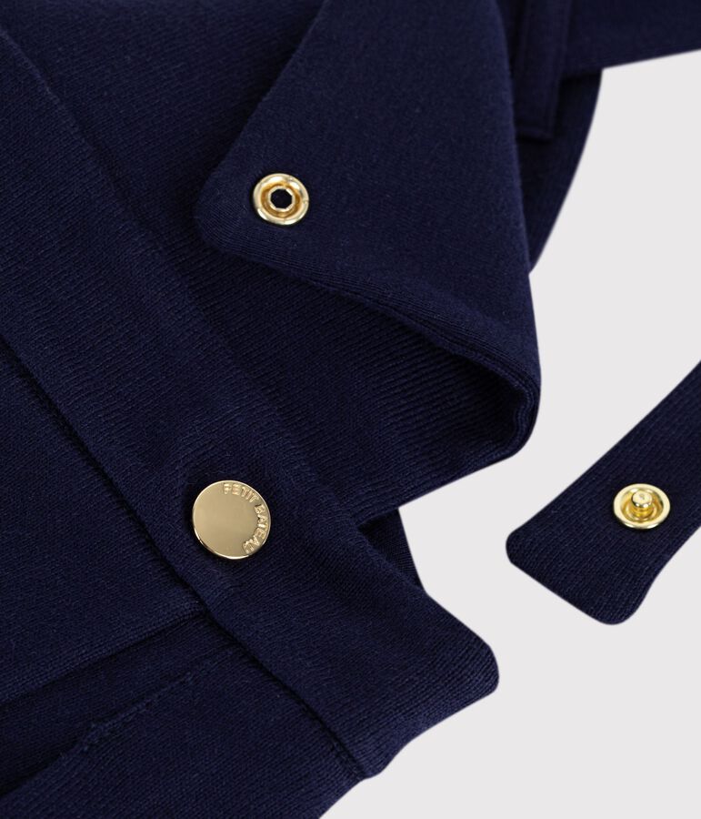 Vestido de algod&oacute;n plisado para beb&eacute; azul