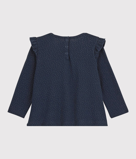 Blusa de algodón de bebé. azul SMOKING/blanco MARSHMALLOW