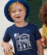 Camiseta infantil de manga corta de algodón con estampado