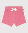 Pantalón corto de rizo de algodón para bebé rosa PEONIA