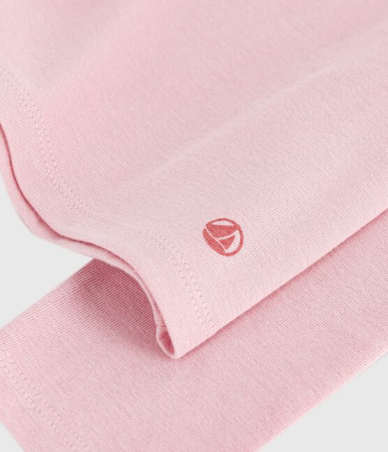 Camiseta de cuello alto Icónica de algodón para mujer rosa JOLI