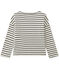 Sweat shirt fille rayé beige COQUILLE/azul SMOKING