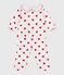 Pijama de 2 piezas con estampado de corazones para bebé blanco MARSHMALLOW/rojo TERKUIT