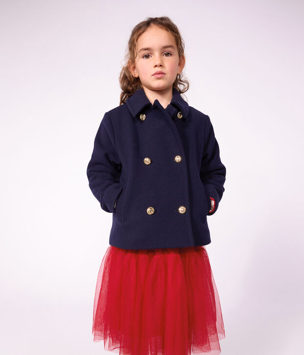 Gab&aacute;n infantil liso de pa&ntilde;o de lana SMOKING