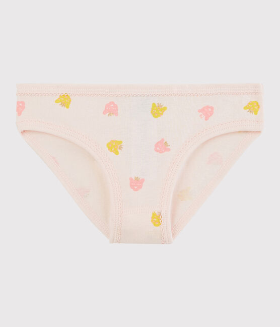 Braguita de niña de algodón rosa FLEUR/blanco MULTICO