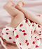 Vestido de algod&oacute;n y pololo con estampado de corazones para beb&eacute; rojo/rojo