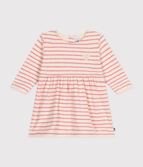 Vestido de túbico de manga larga para bebé rosa AVALANCHE/ ROSELINE