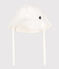 Gorro de pescador de sarga para bebé blanco MARSHMALLOW