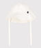 Gorro de lluvia de sarga para beb&eacute; blanco