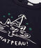 Camiseta de algodón de manga larga para bebé azul SMOKING