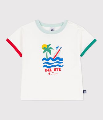 Camiseta de algod&oacute;n de manga corta con estampado para beb&eacute;