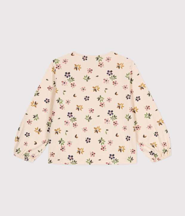 Blusa de manga larga de t&uacute;bico para ni&ntilde;a crudo/multicolor