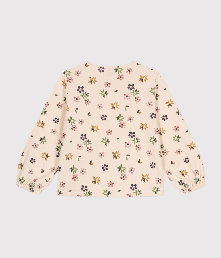 Blusa de manga larga de t&uacute;bico para ni&ntilde;a crudo/multicolor