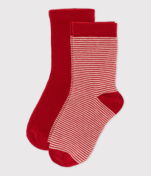 Juego de 2 pares de calcetines para ni&ntilde;o/ni&ntilde;a multicolor