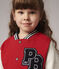 Abrigo teddy de felpa de niña/niño rojo TERKUIT/blanco MARSHMALLOW